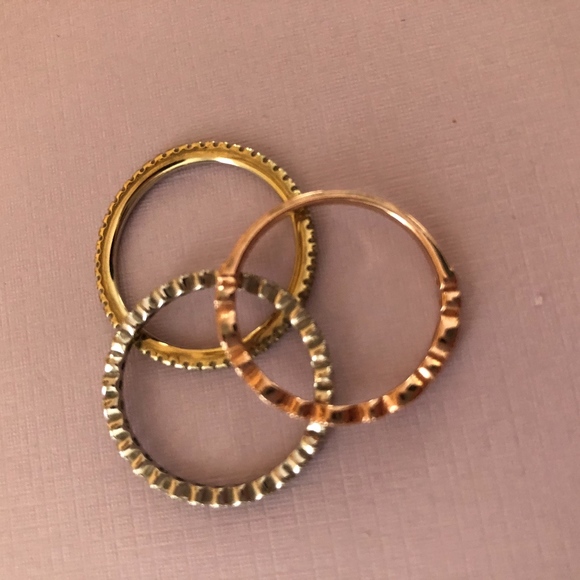 Mixed Metals Stackable Rings - Picture 4 of 4